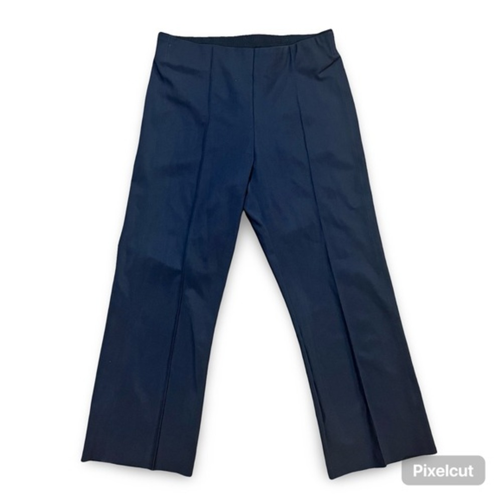 Athleta Black Pull On Pants Elastic Waist‎ Career Casual Straight Leg Women
